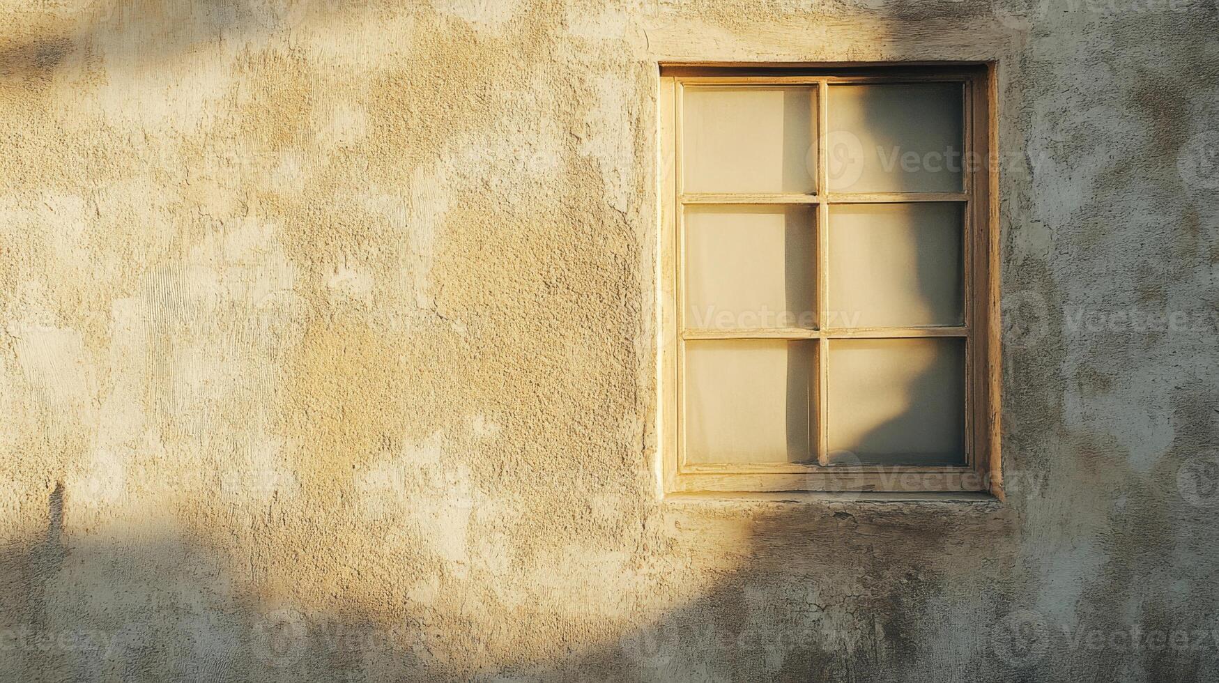 A Single Window on a Textured Wall photo