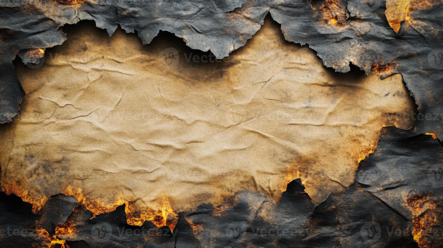 Burned Paper with Textured Background photo