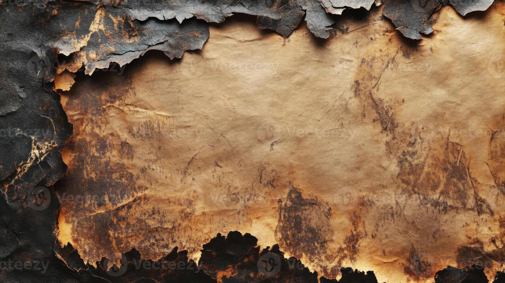 Burned and Torn Paper with Frayed Edges photo