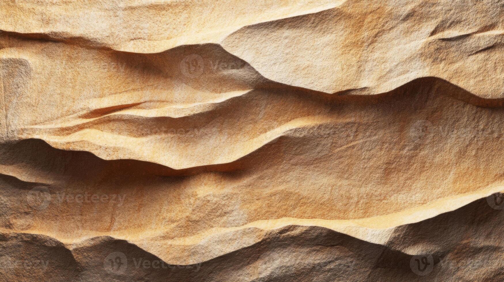 Close-up Texture of Wavy Sandstone with Subtle Light and Shadow Variations photo