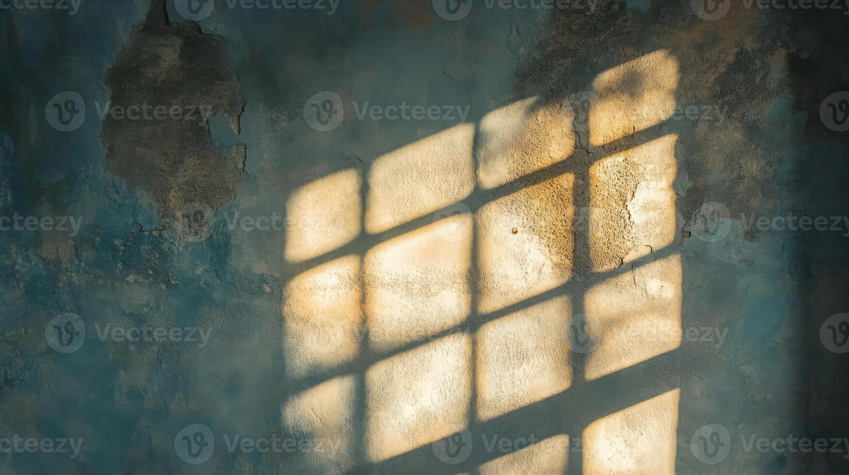 Window Shadow on Distressed Concrete Wall photo