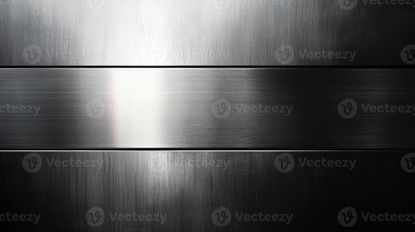 Brushed Metal Surface with Horizontal Stripes and a Glossy Highlight photo