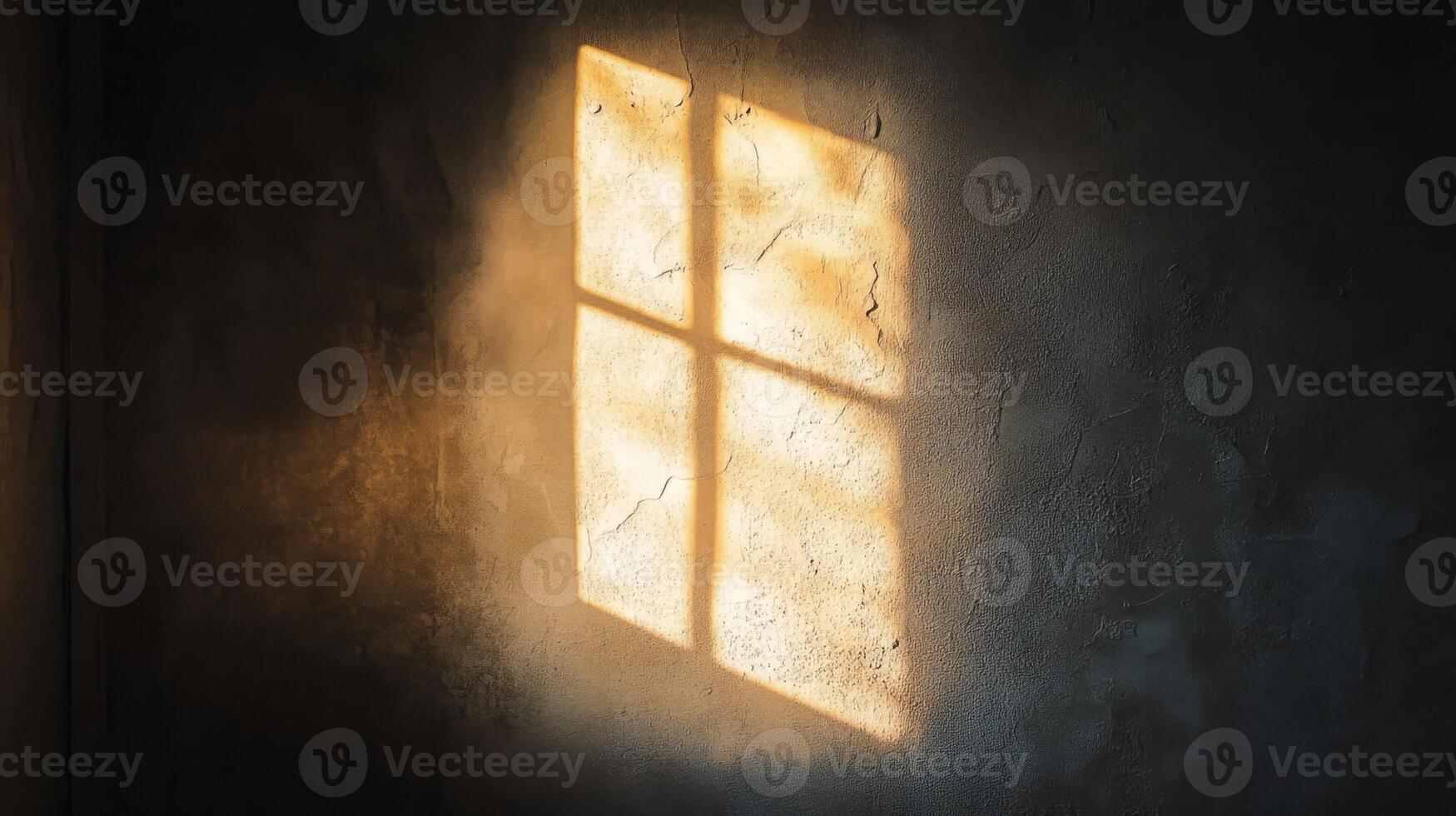 A Window's Shadow Cast Upon a Textured Wall photo