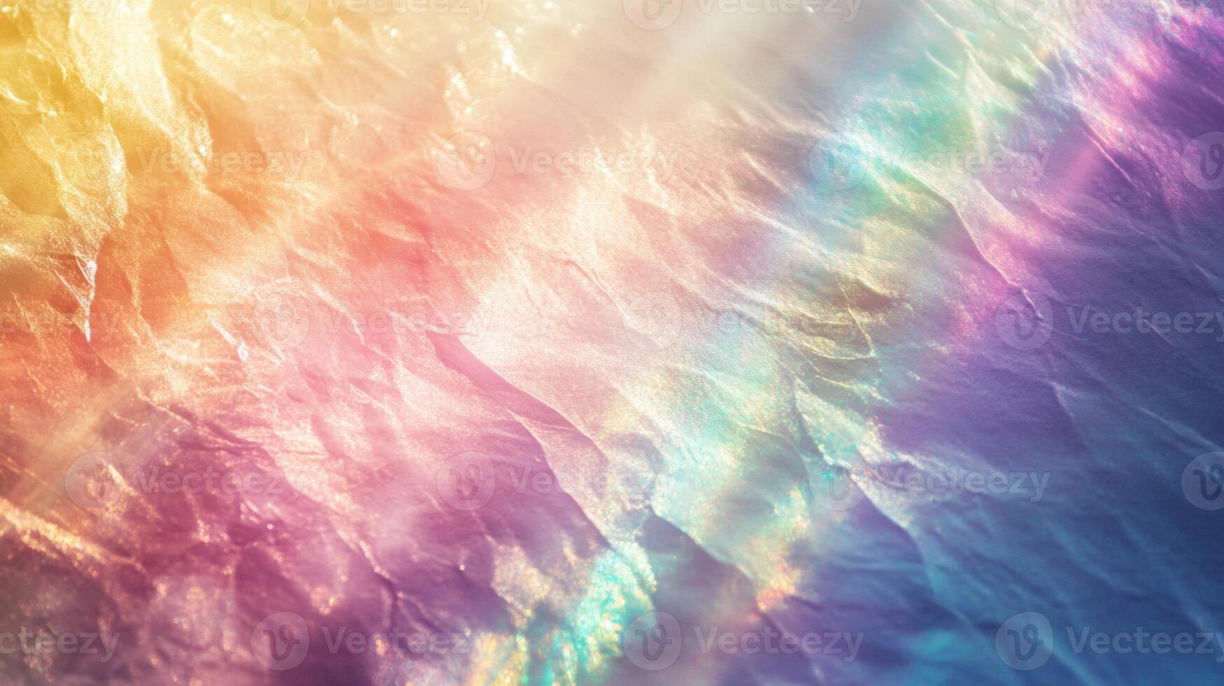 Iridescent Wrinkled Surface with Sunlight Reflections photo