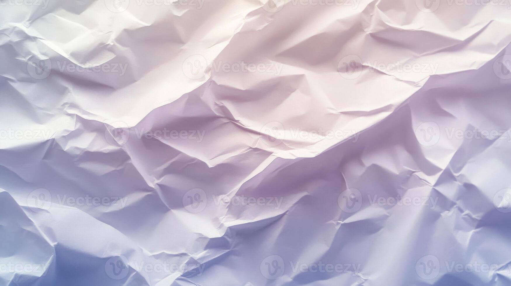 Close-up of Crumpled White Paper with Gradual Color Gradient photo