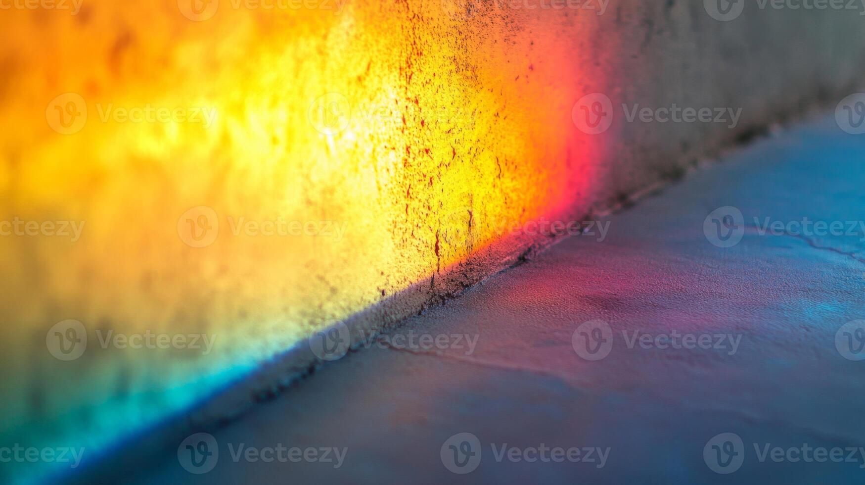 Colorful Light Reflecting on a Wall and Floor photo