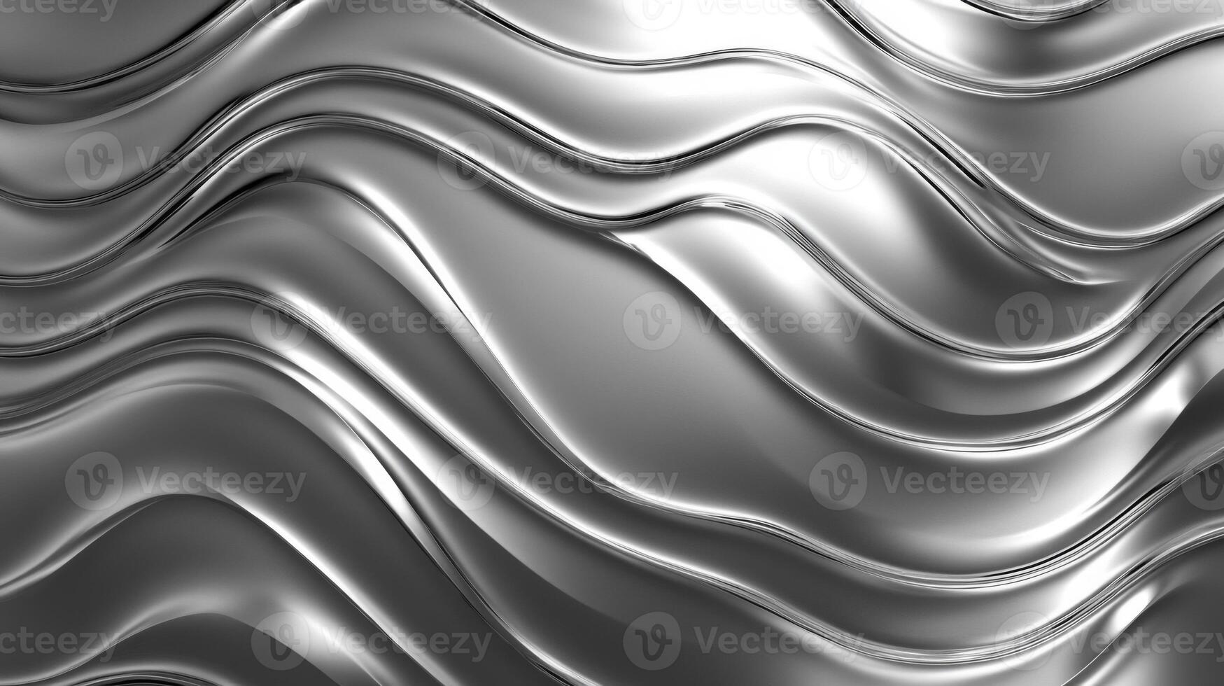 Abstract Shiny Metallic Wavy Surface photo