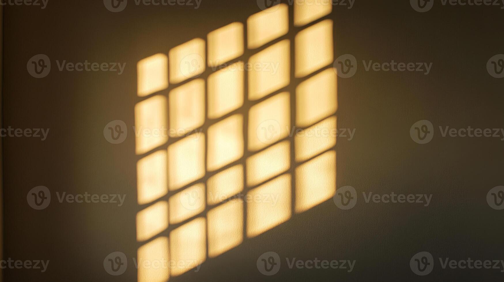 A Gridded Window's Shadow Cast on a Wall photo