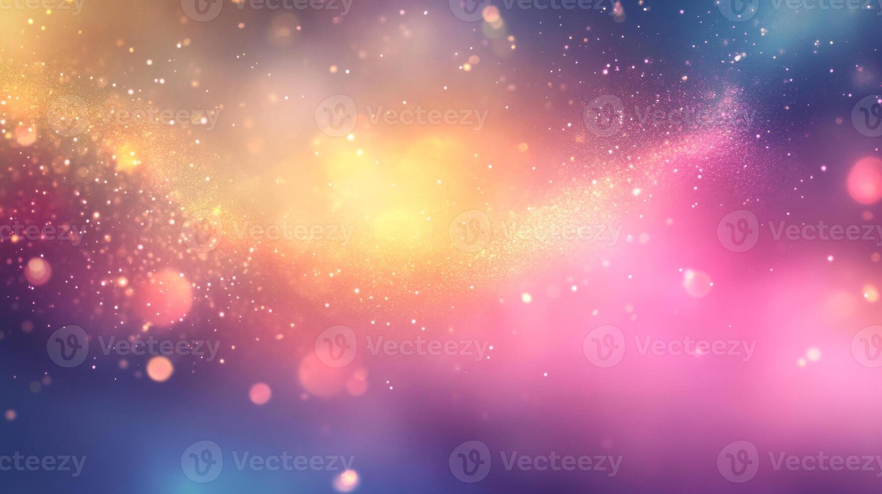 Abstract Background with Golden and Pink Glowing Particles photo