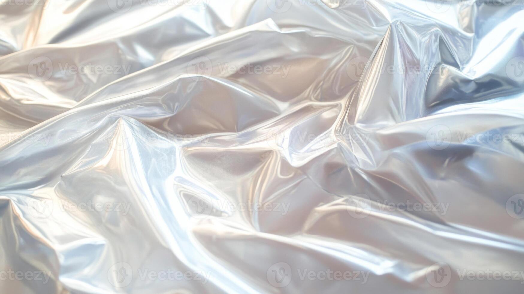 Abstract Wrinkled Shiny White Fabric Texture photo