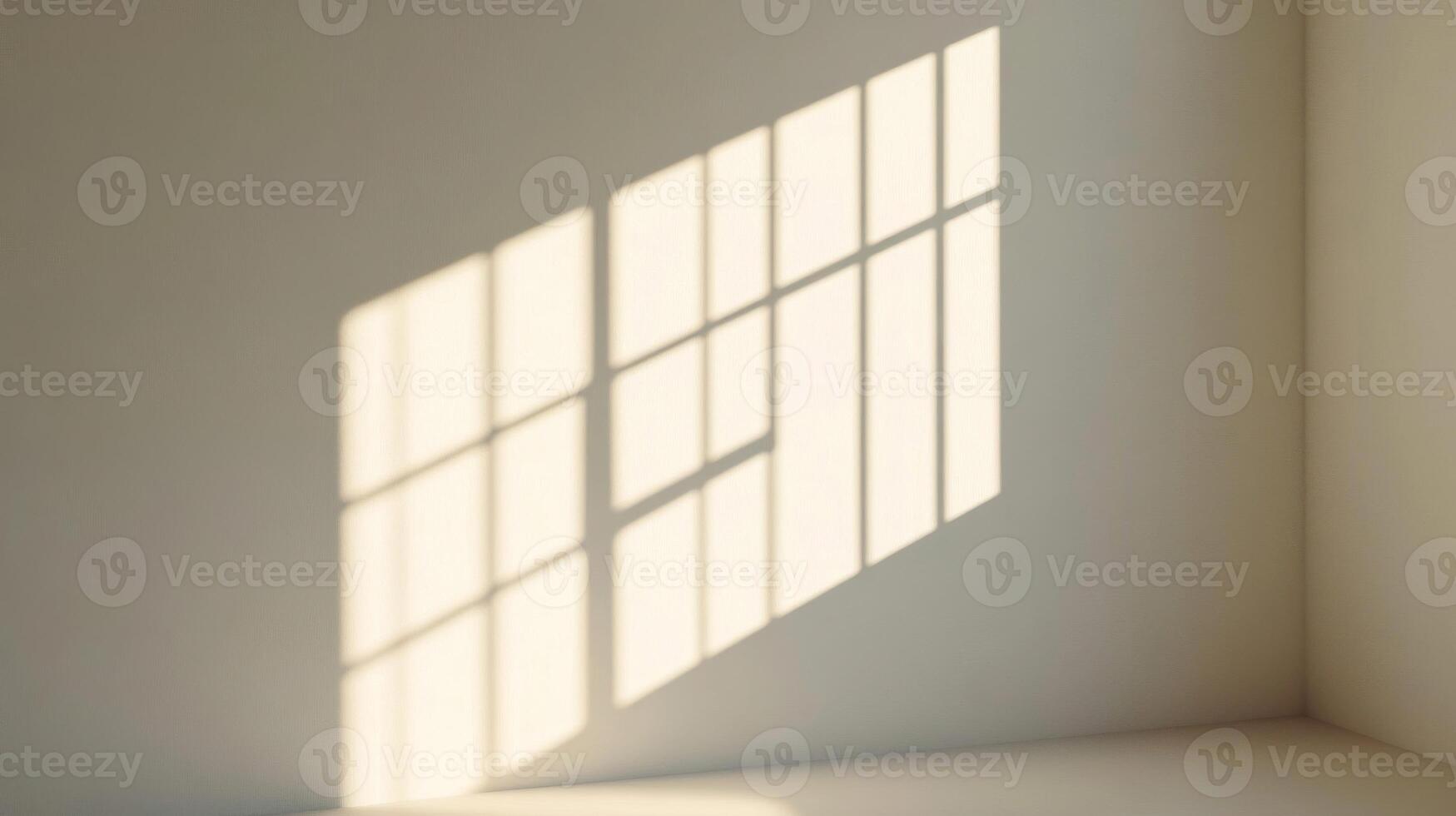 A Window's Shadow Cast on a Beige Wall photo