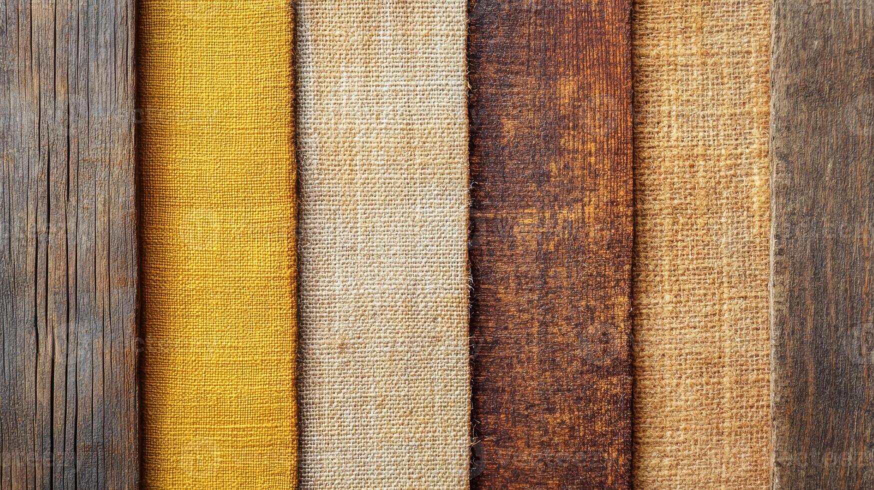 Vertical Arrangement of Wooden and Fabric Surfaces photo