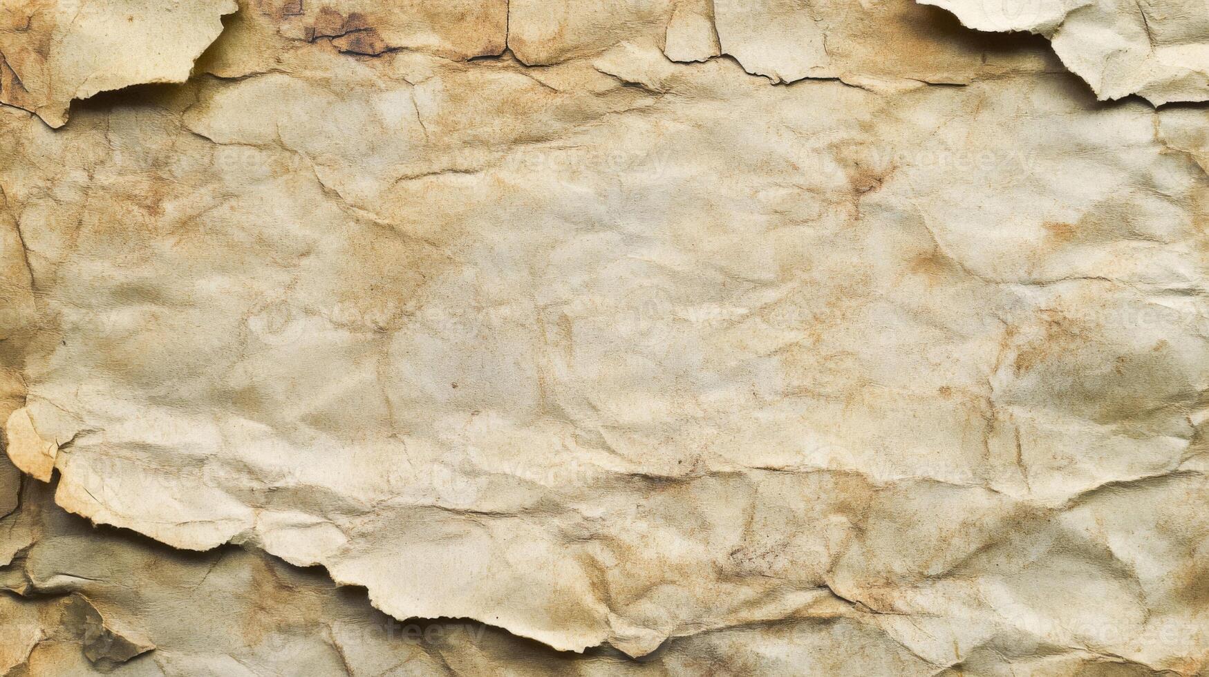 Close-up of a Crumpled and Aged Paper Surface photo