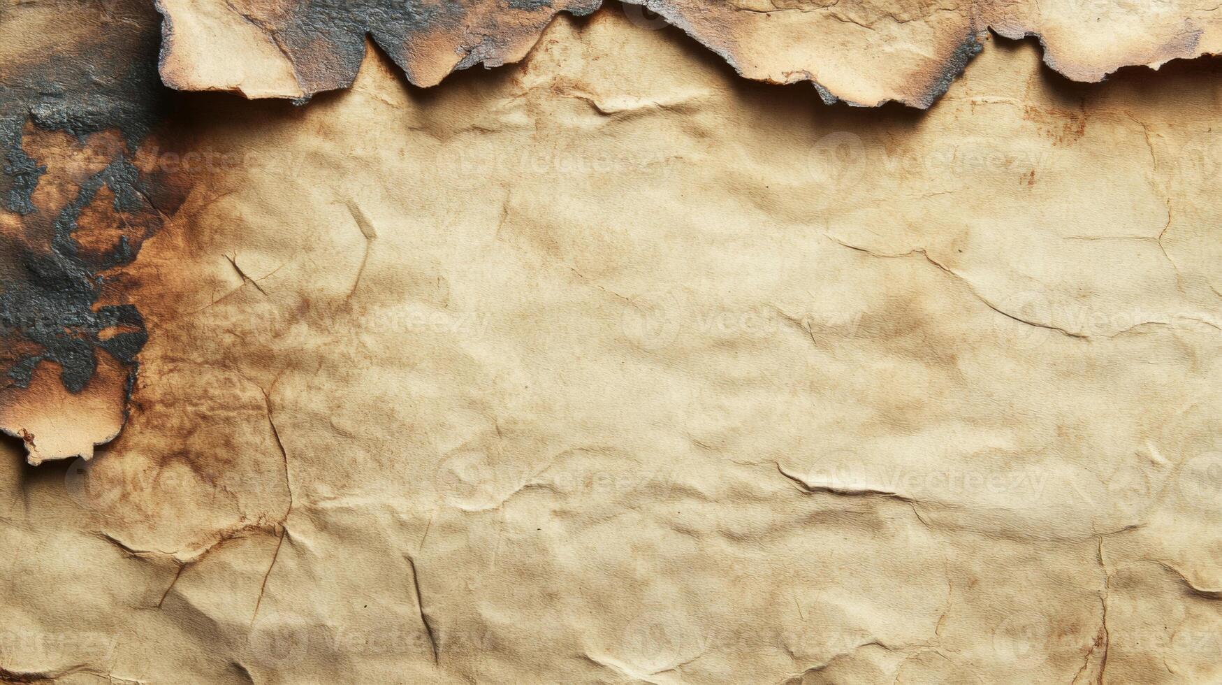A Fragment of Burned and Crumpled Paper photo