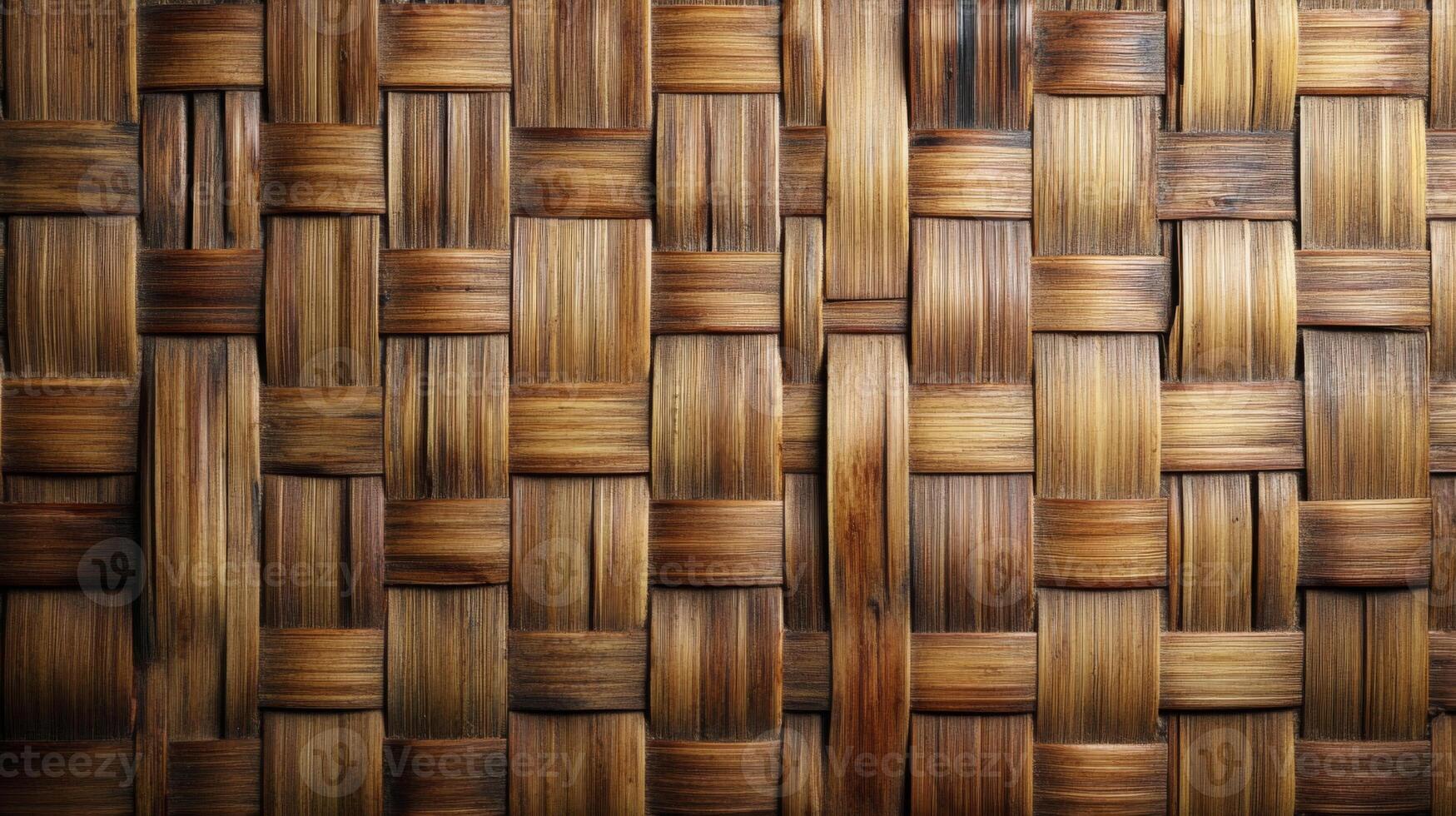 Interwoven Bamboo Wicker Basket Texture photo