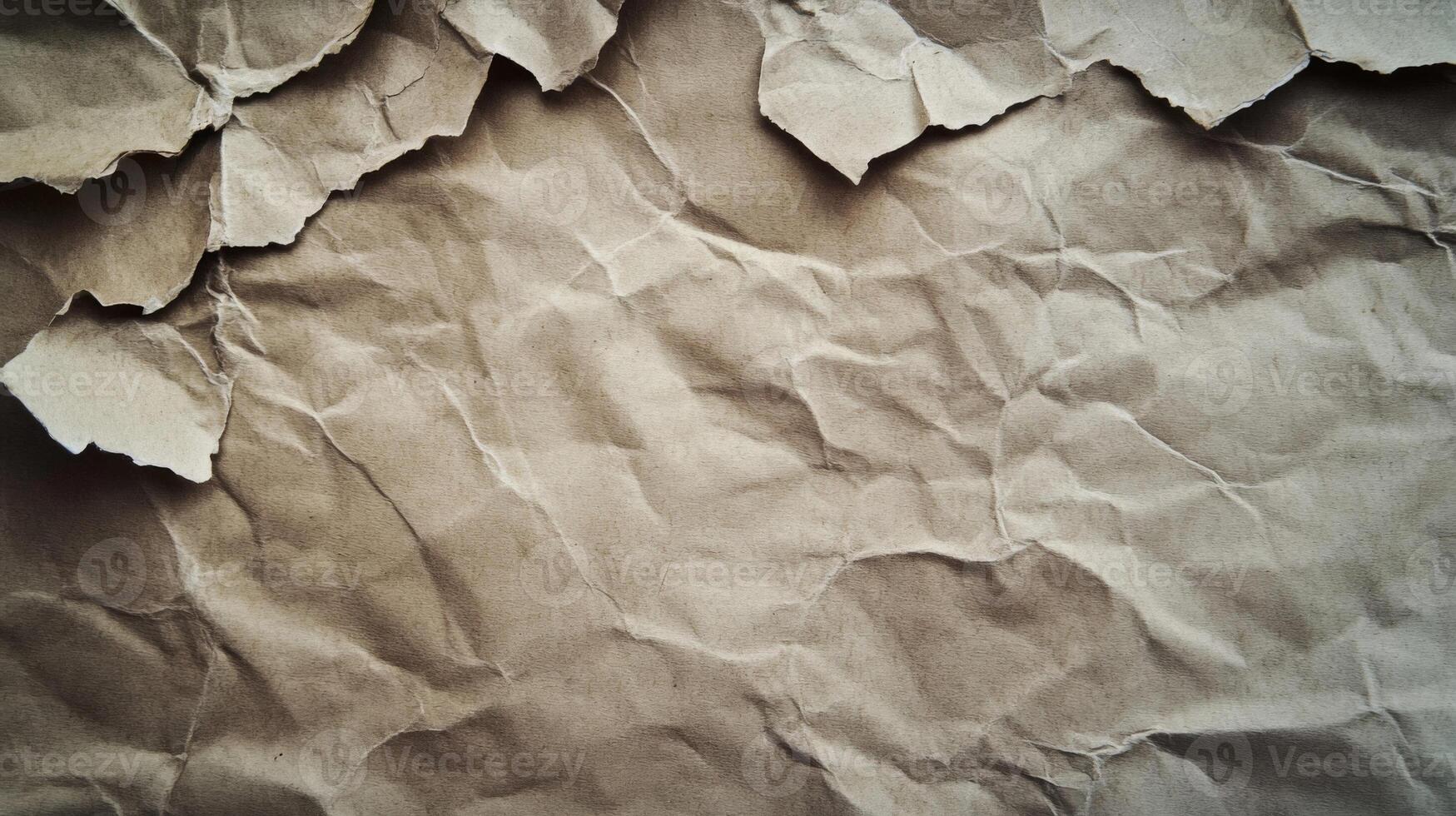 Crumpled Brown Paper Texture photo