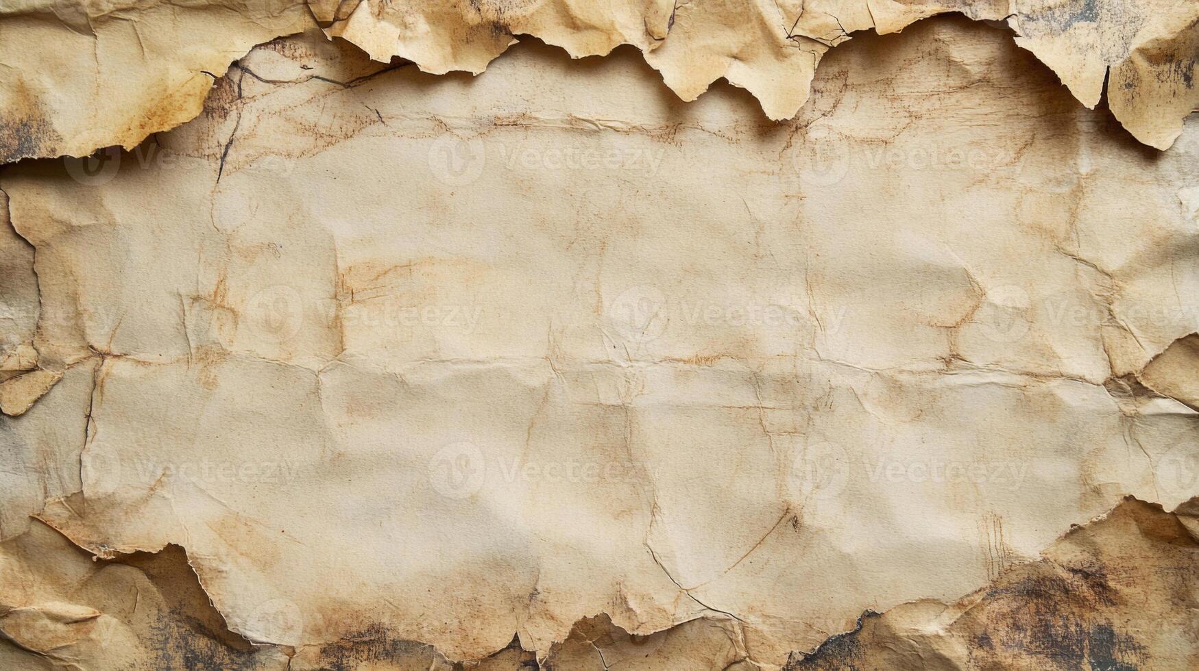 A Close-Up of Worn, Creased, and Faded Paper photo