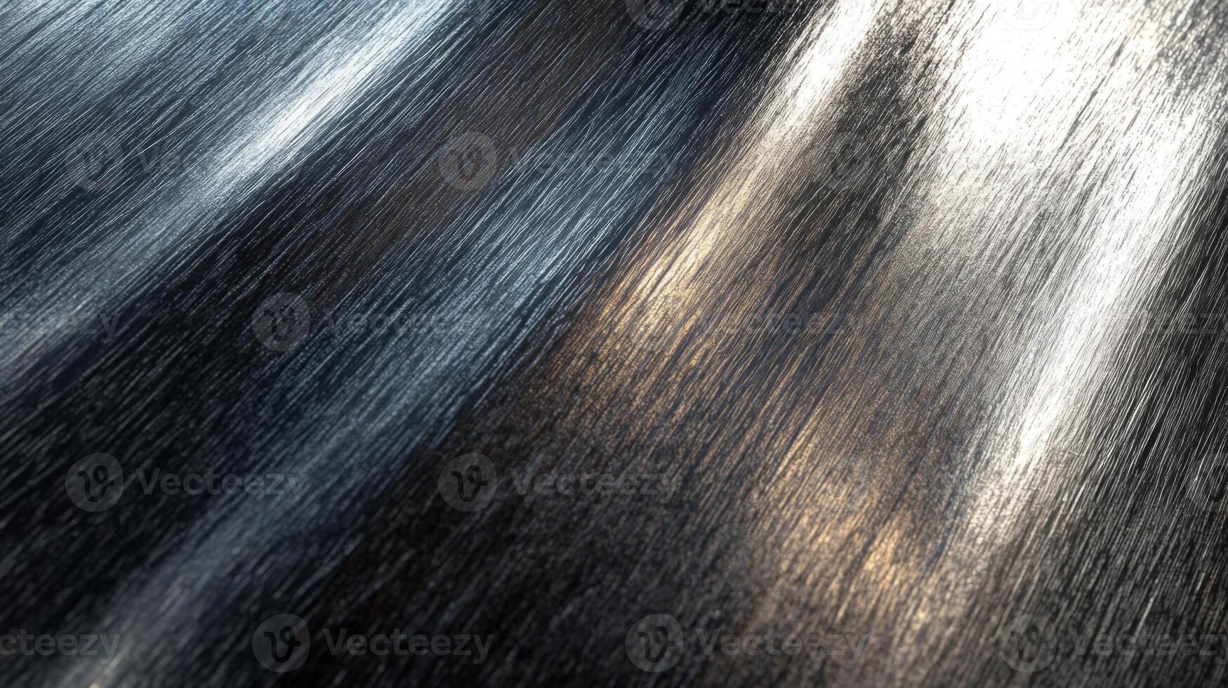 Close-up of Brushed Metal Surface with Diagonal Light Reflection photo