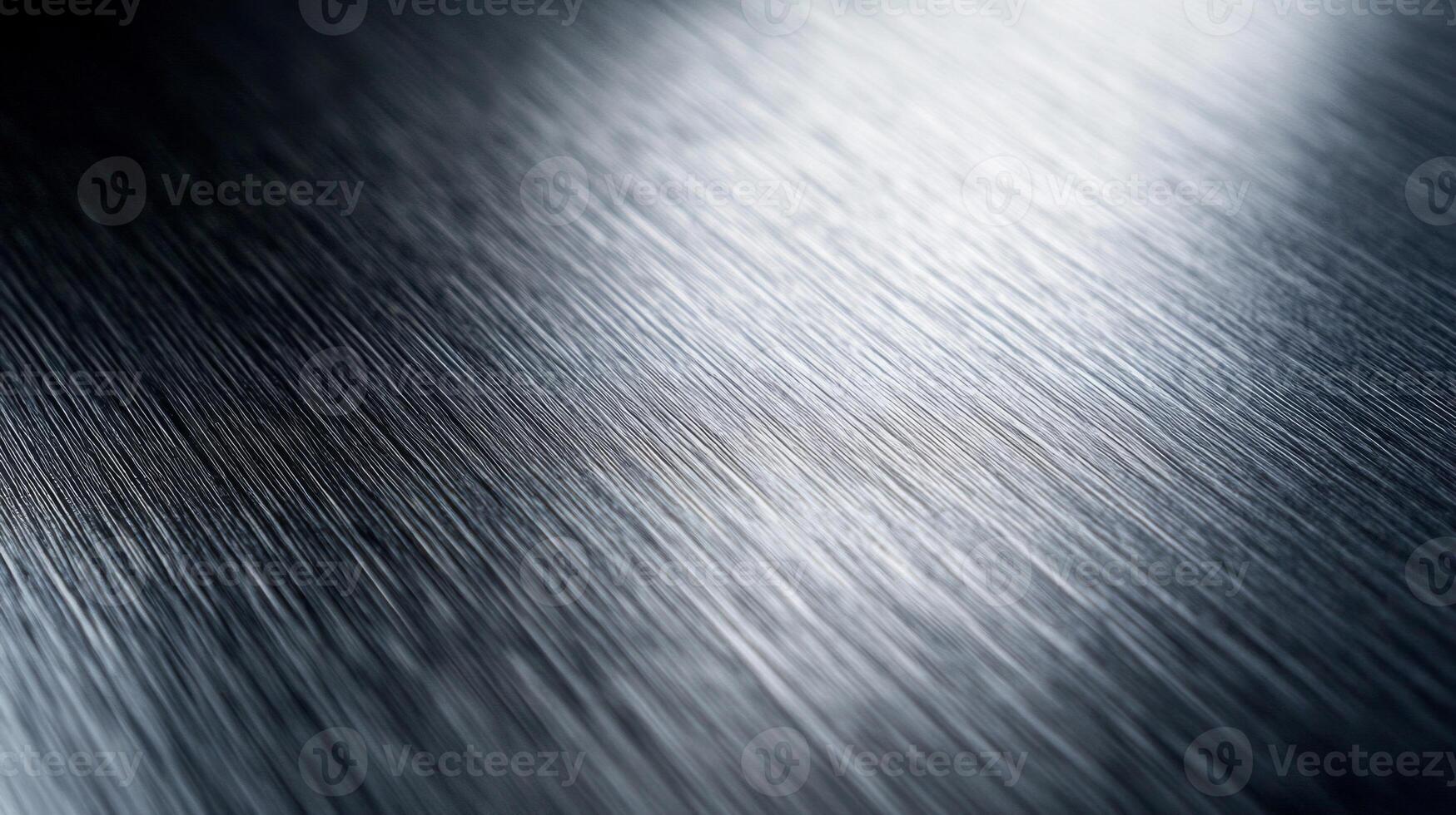 Close-Up of a Brushed Metal Surface with Light Reflecting off of the Lines photo