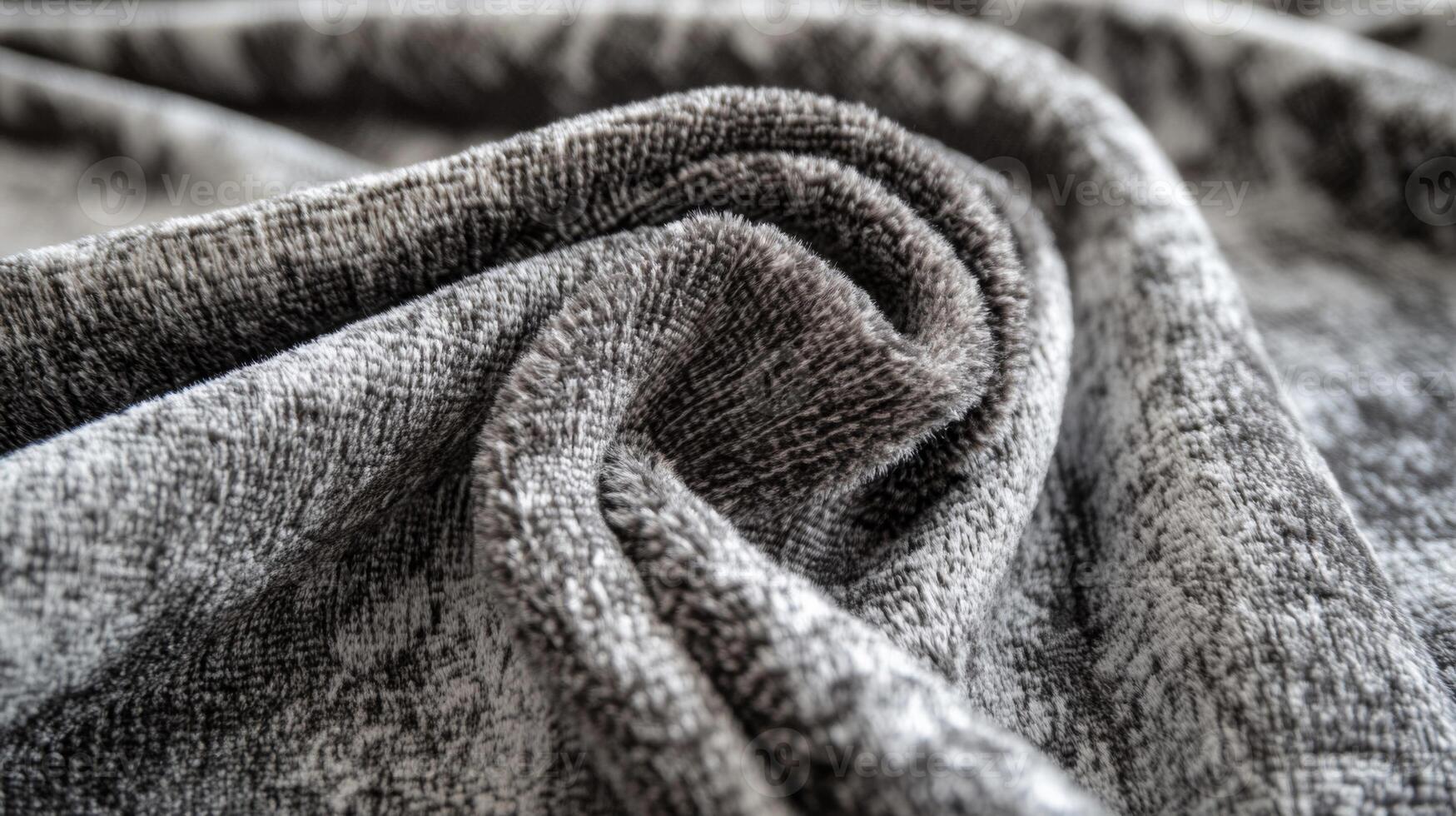 Close-up of Soft Grey and White Fabric with a Wrinkled Pattern photo