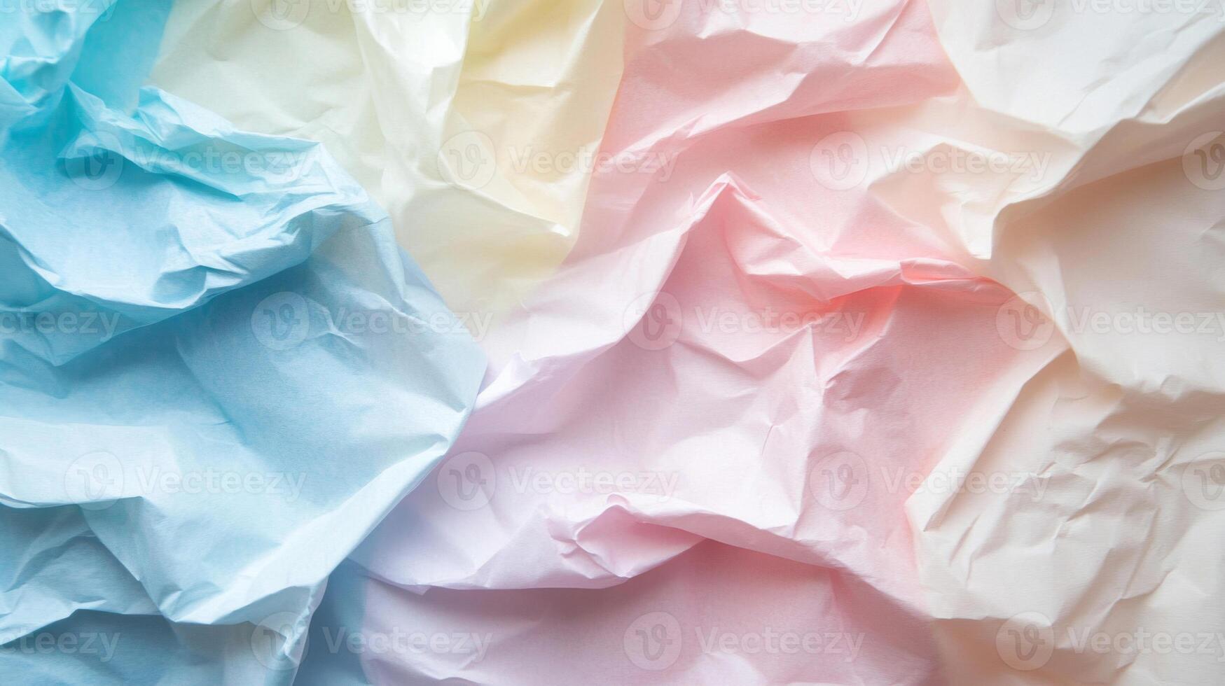 Crumpled Pastel Tissue Paper Background photo