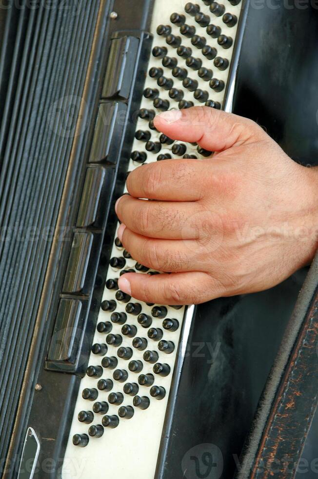 Man playing accordion photo