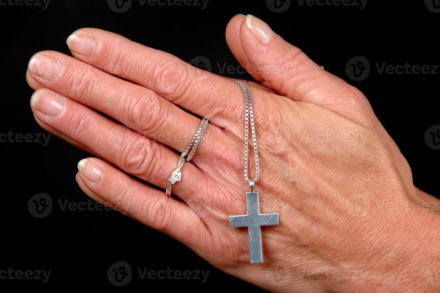 Woman is praying photo
