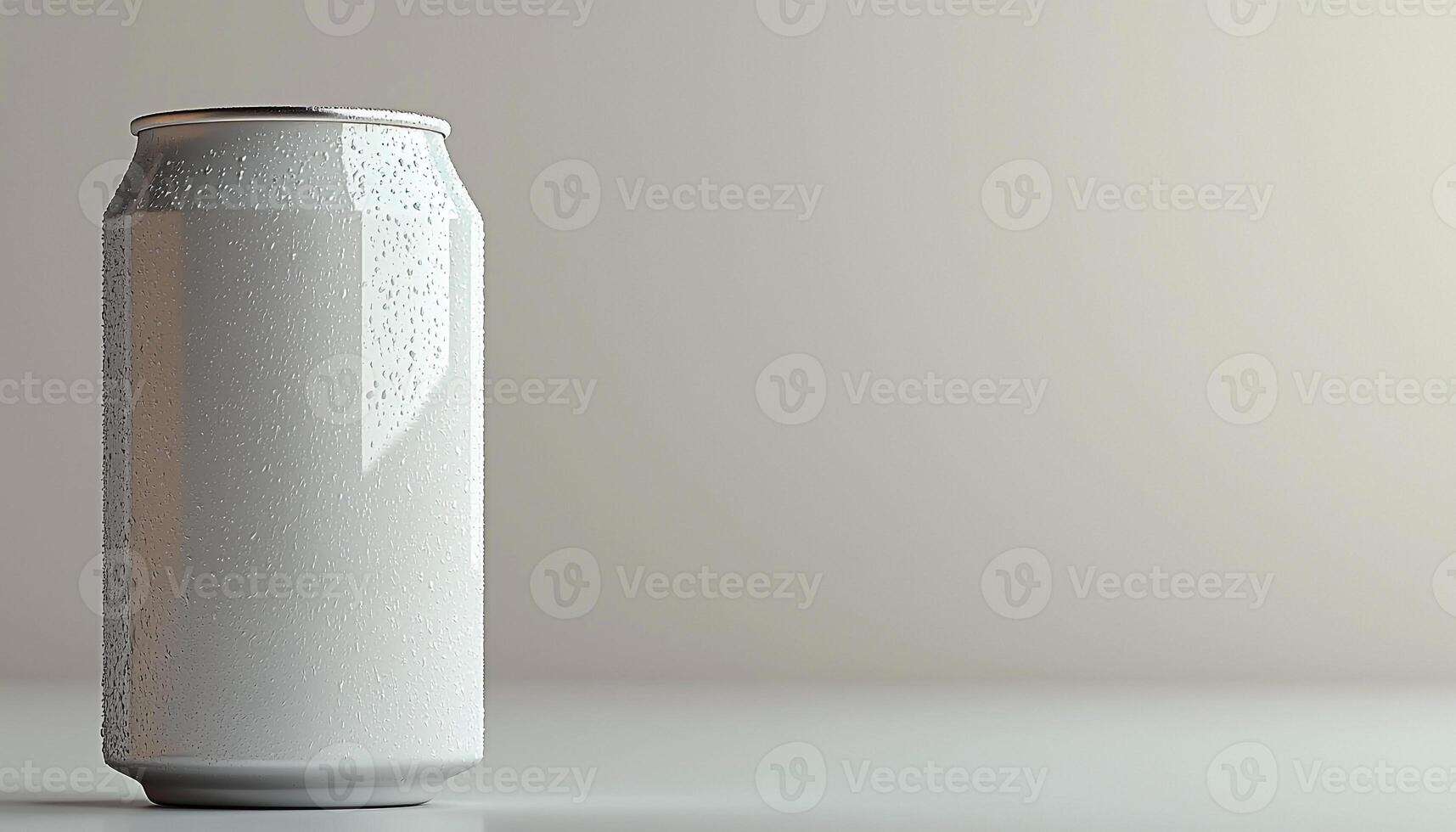 Refreshing soda in metal bottle, ice cold drink generated by AI photo