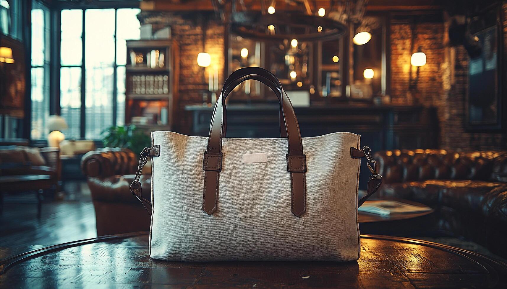 Fashionable men and women travel in luxury bag generated by AI photo