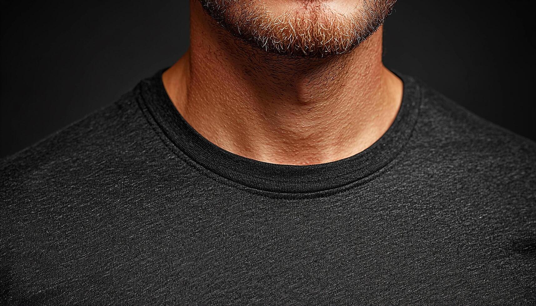 Confident adult man with beard looking at camera generated by AI photo