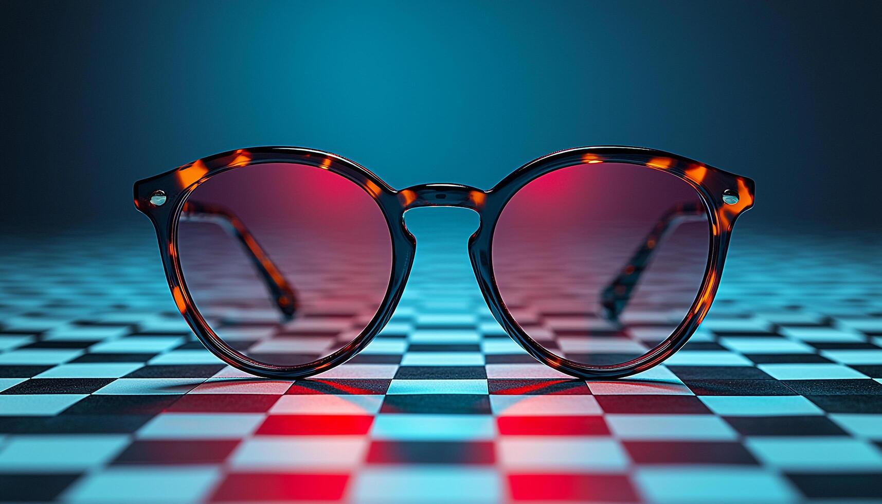 Modern sunglasses fashion, reflecting summer sunlight, protective eyewear generated by AI photo