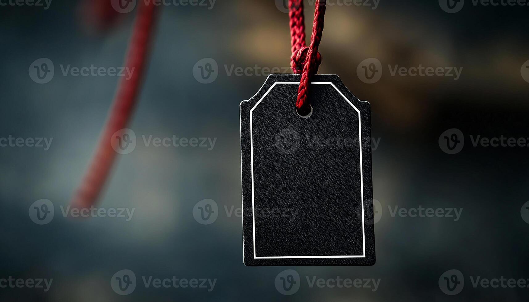 Retail sale hanging empty paper price tag gift generated by AI photo