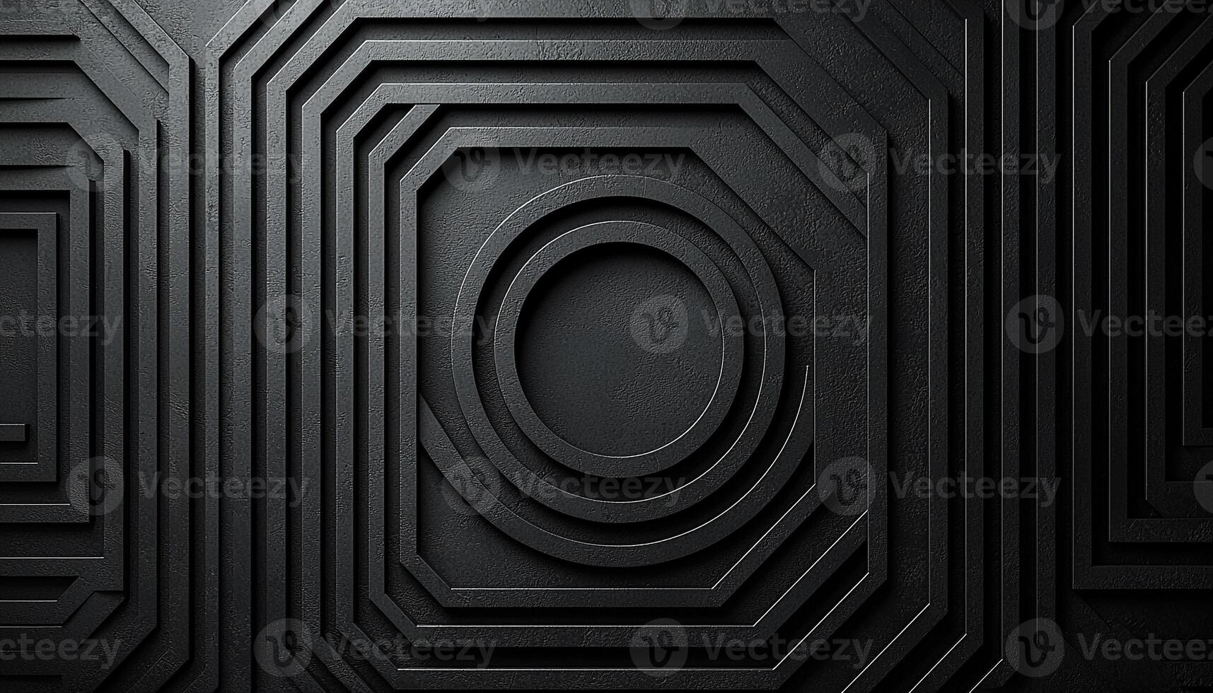 Geometric shape pattern on modern steel wall backdrop generated by AI photo