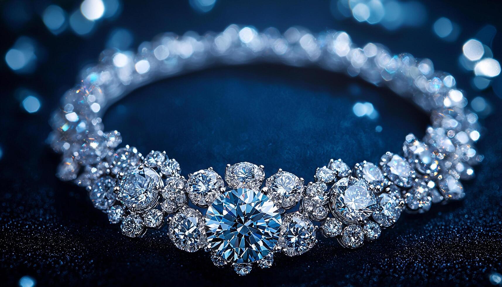 Shiny gemstone jewelry reflects wealth and glamour beauty generated by AI photo