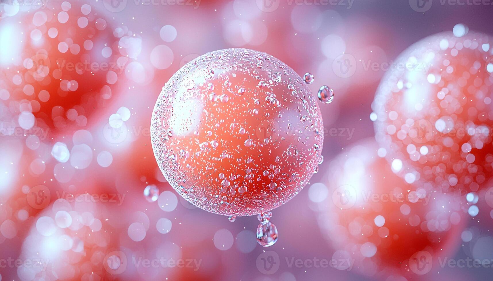 Shiny wet drop reflects nature vibrant colors beautifully generated by AI photo