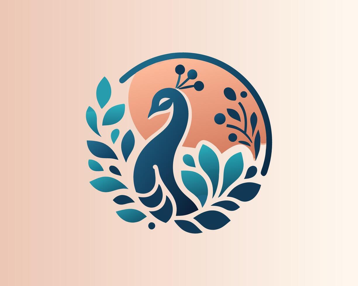 A logo for a company that is called 'peacock' vector