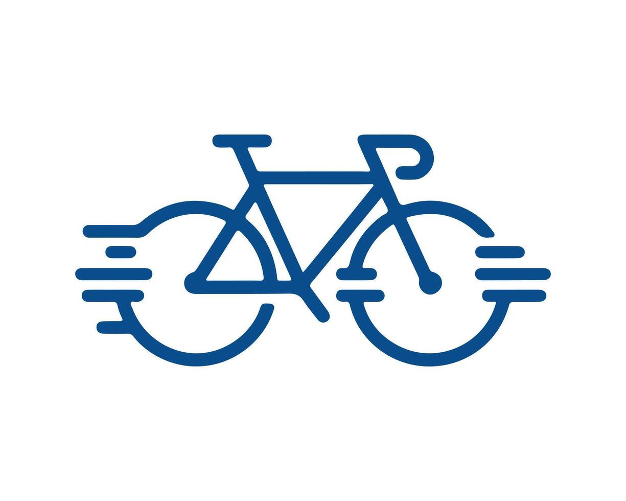 A bicycle icon with a line drawing of the bike vector