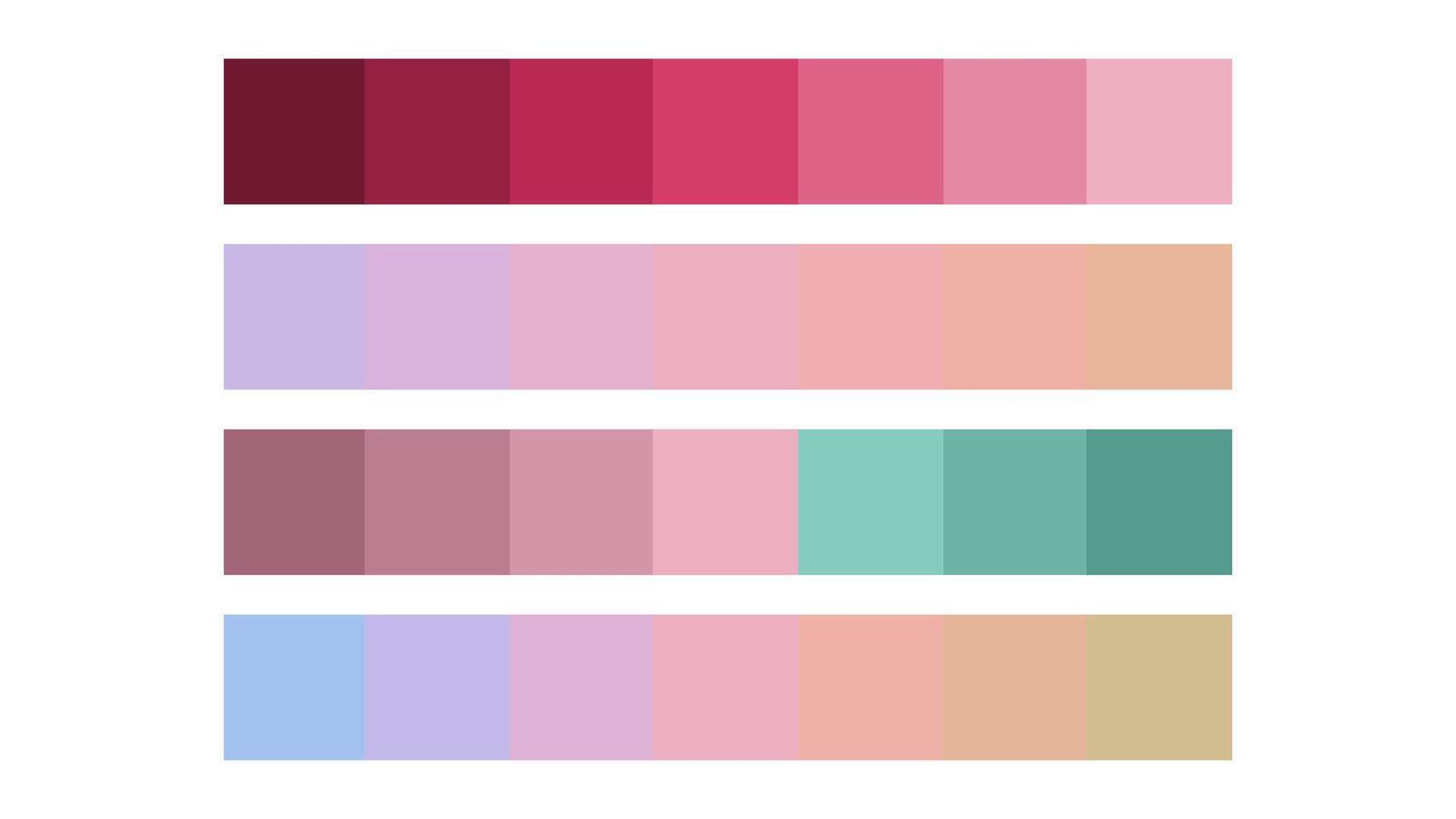 Rosewater color palette. Mono, analogous, complementary, triad color. Color palette for ui ux design. Abstract illustration for your graphic design vector