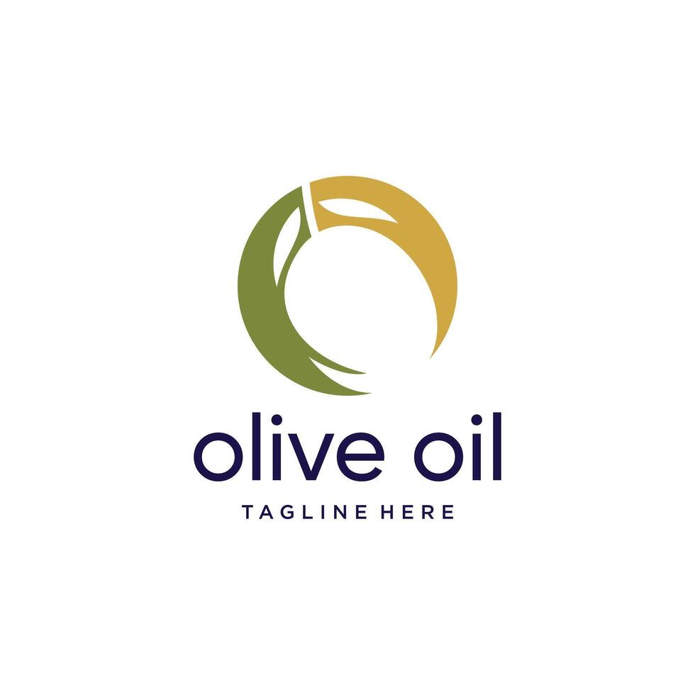 Beauty olive logo design element icon with creative modern concept vector
