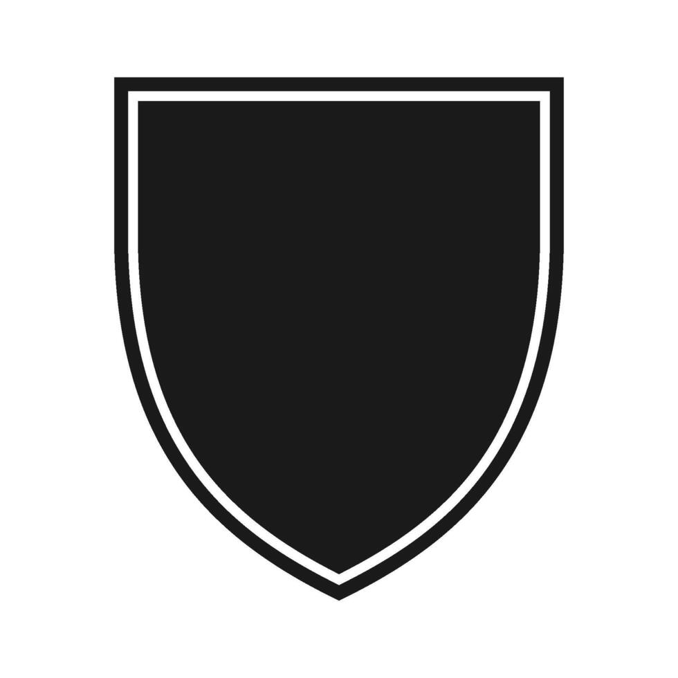 shield logo template, shielding icon in black and white color, security and protector symbol. color editable vector
