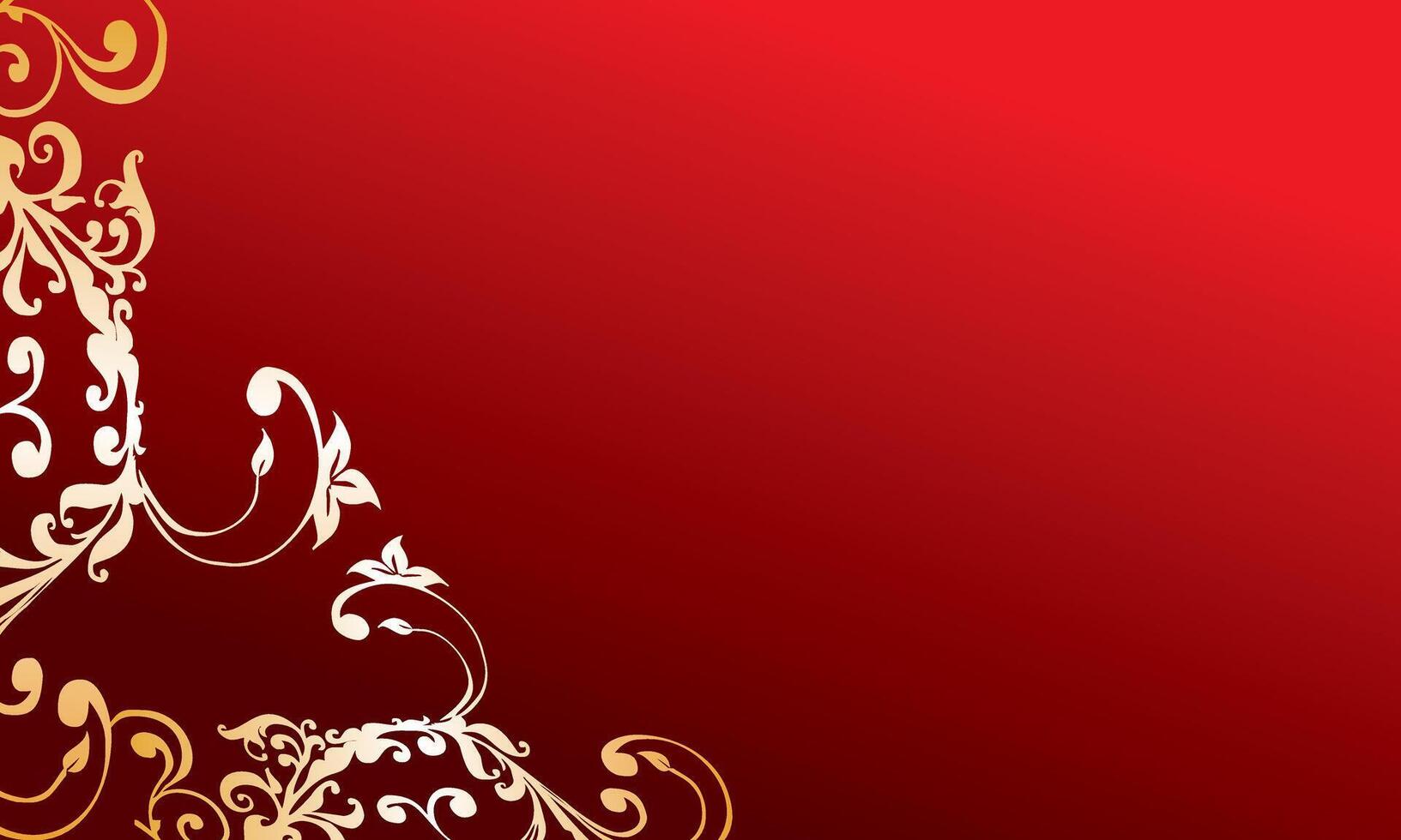 Elegant Red and Gold Floral pattern Background vector