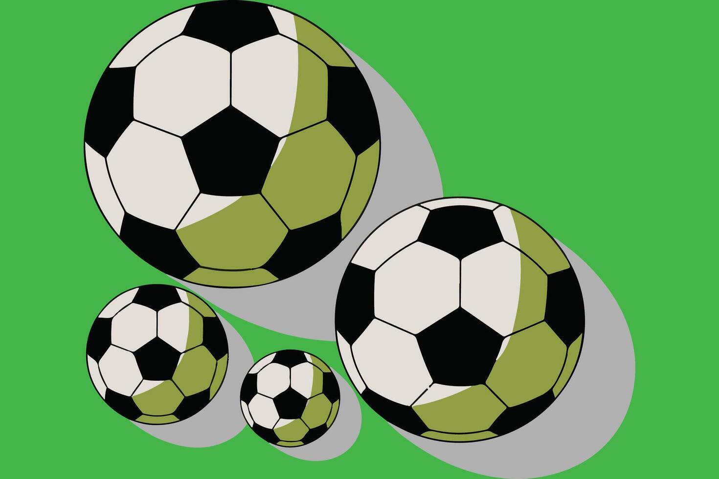 4 Football green Background vector