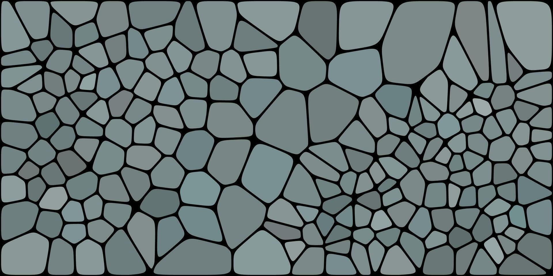 Black and green textured background with seamless black and green stone patterns vector