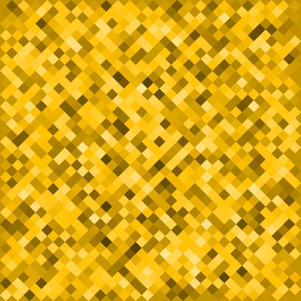 Pixel background with golden colors vector
