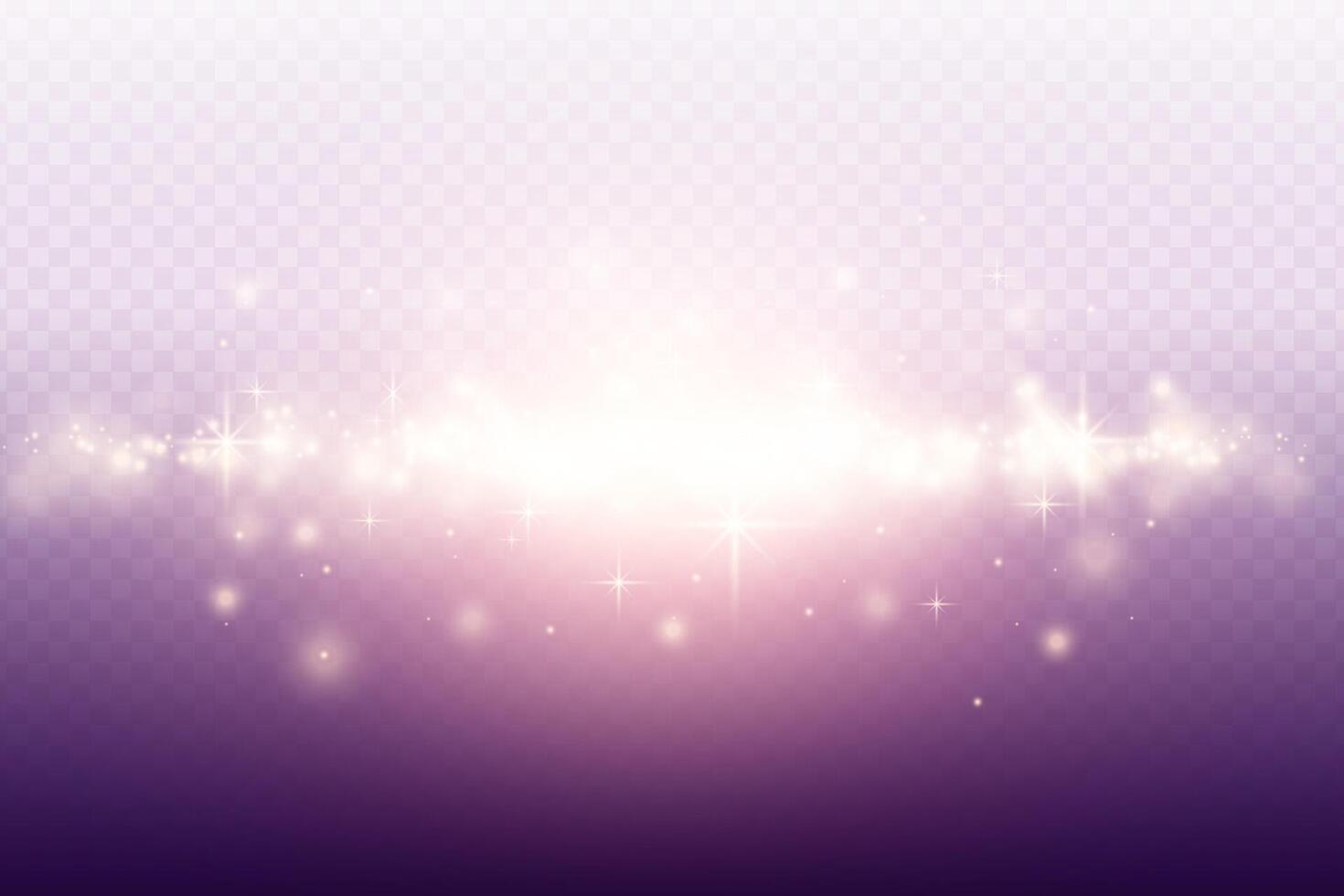 Purple abstract lights background with bokeh. Magical effect. Glitter, stars and lights isolated from the background. vector