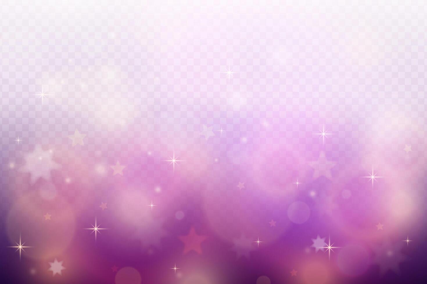 Purple blurred background with bokeh and sparkles. vector