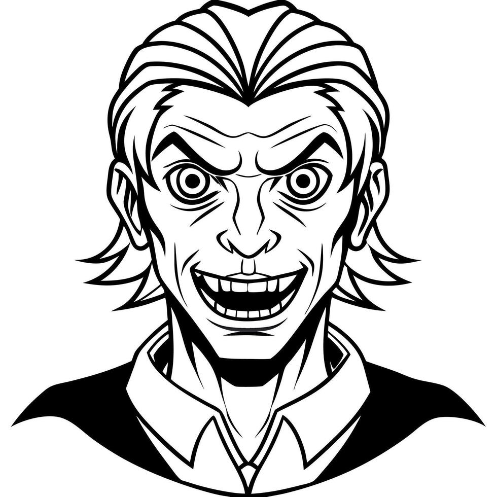 A cartoon man with a big smile vector