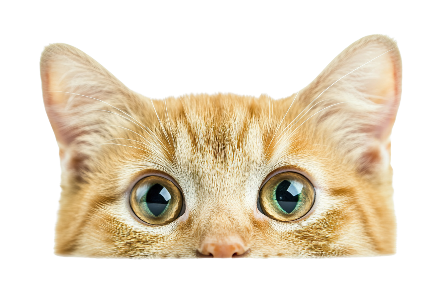 Ginger cat on transparent background. png