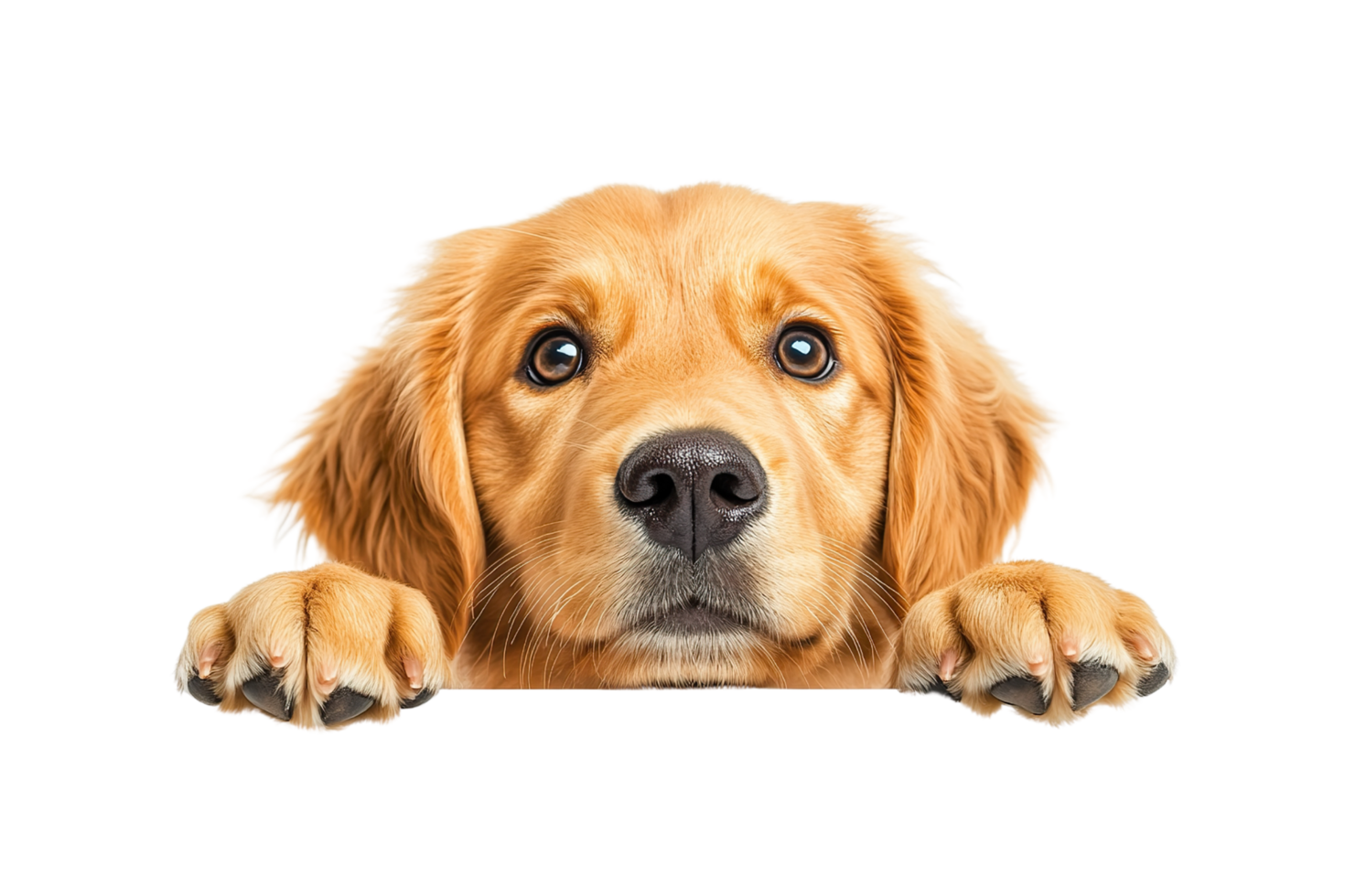 Golden retriever on transparent background. png