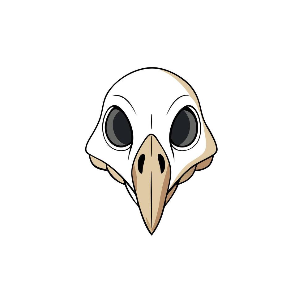 A cartoon bird head with big eyes vector